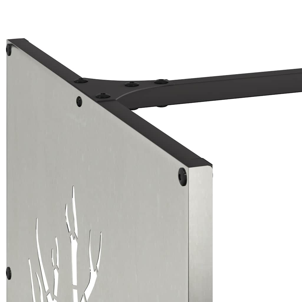 vidaXL Firewood Rack 40x40x40 cm Stainless Steel