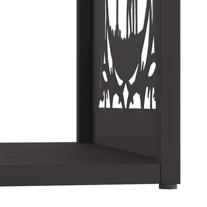vidaXL Firewood Rack Black 40x40x40 cm Cold-rolled steel
