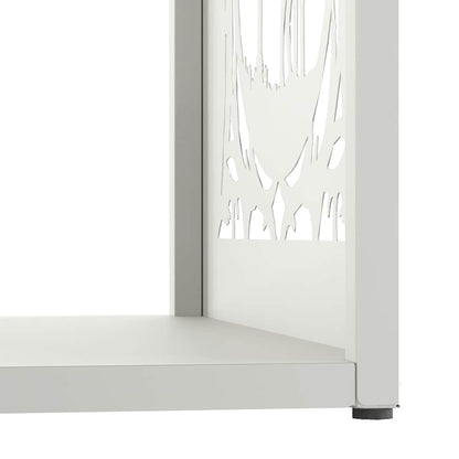 vidaXL Firewood Rack White 40x40x40 cm Cold-rolled steel