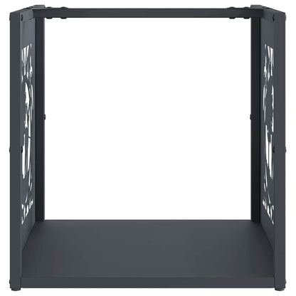 vidaXL Firewood Rack Anthracite 40x40x40 cm Cold-rolled steel