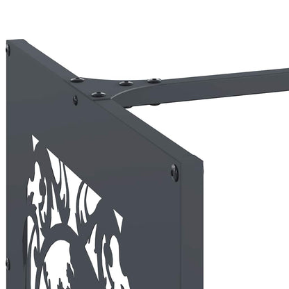 vidaXL Firewood Rack Anthracite 40x40x40 cm Cold-rolled steel