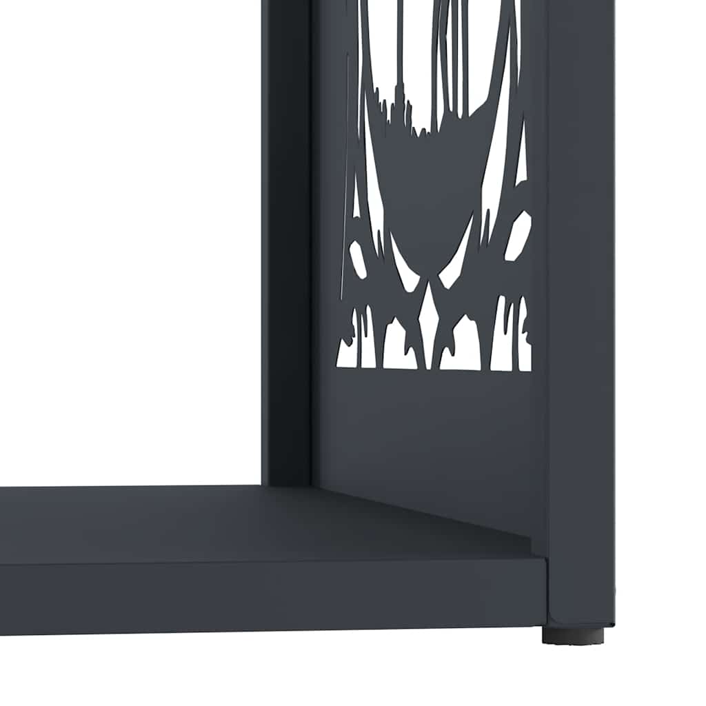 vidaXL Firewood Rack Anthracite 40x40x40 cm Cold-rolled steel