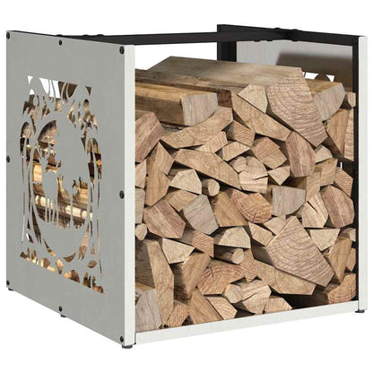 vidaXL Firewood Rack 40x40x40 cm Stainless Steel