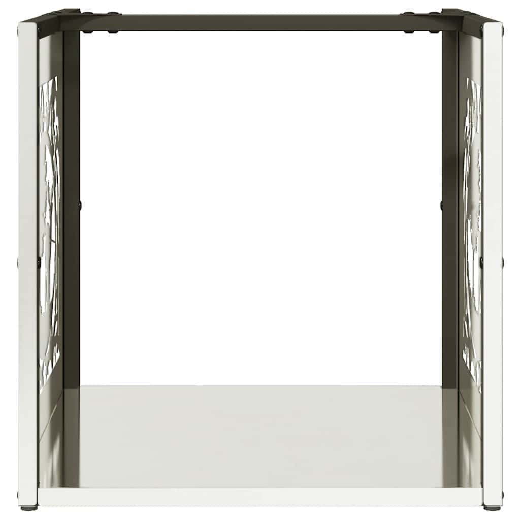 vidaXL Firewood Rack 40x40x40 cm Stainless Steel