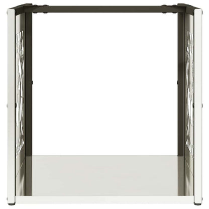 vidaXL Firewood Rack 40x40x40 cm Stainless Steel