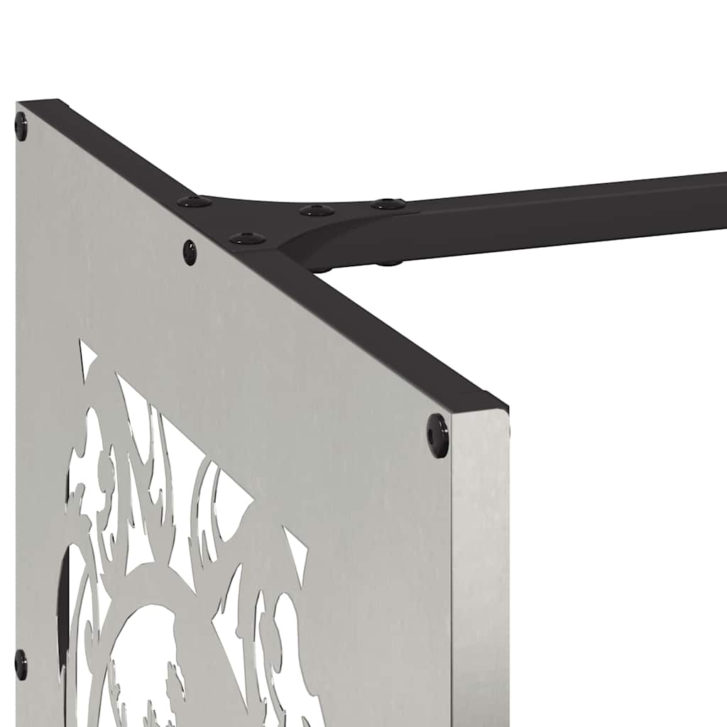 vidaXL Firewood Rack 40x40x40 cm Stainless Steel