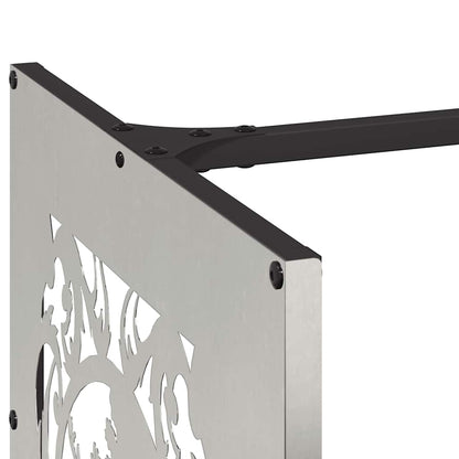 vidaXL Firewood Rack 40x40x40 cm Stainless Steel