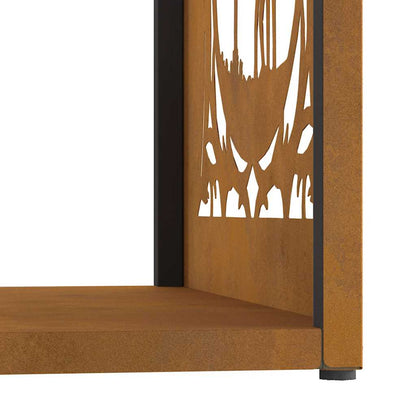 vidaXL Firewood Rack 40x40x40 cm Weathering Steel