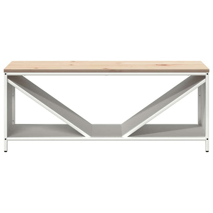 vidaXL Firewood Rack with Wooden Top White 100.5x35.5x40 cm