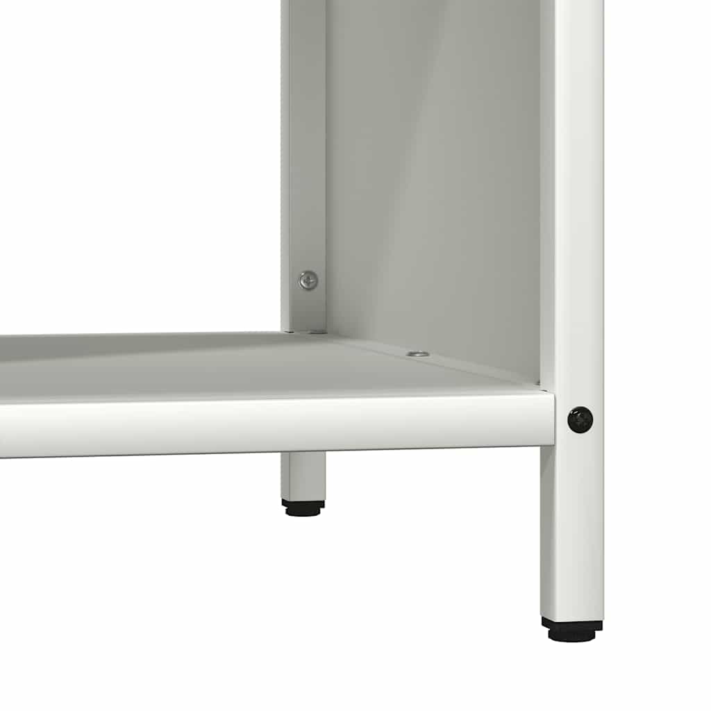 vidaXL Firewood Rack with Wooden Top White 100.5x35.5x40 cm