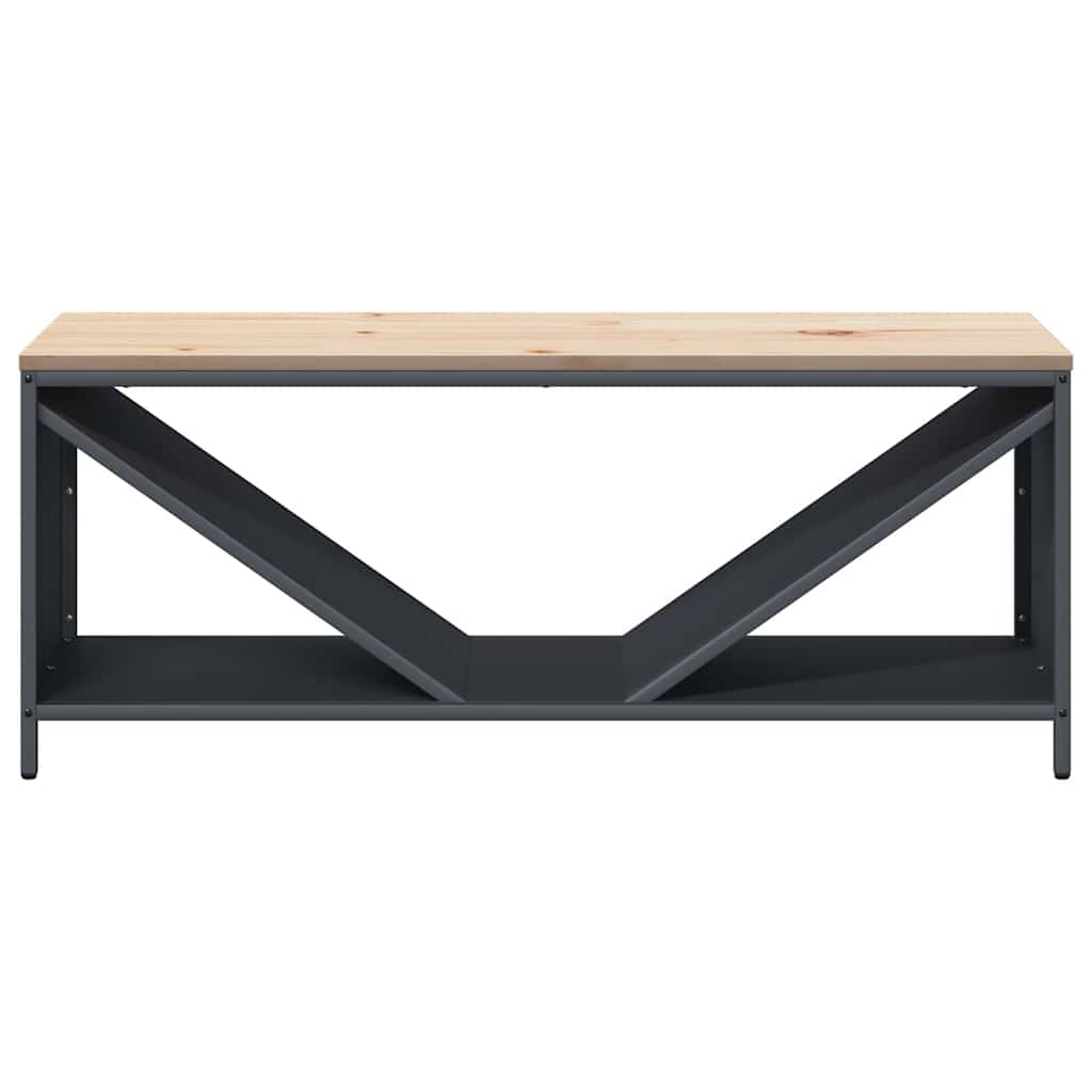 vidaXL Firewood Rack with Wooden Top Anthracite 100.5x35.5x40 cm