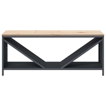 vidaXL Firewood Rack with Wooden Top Anthracite 100.5x35.5x40 cm