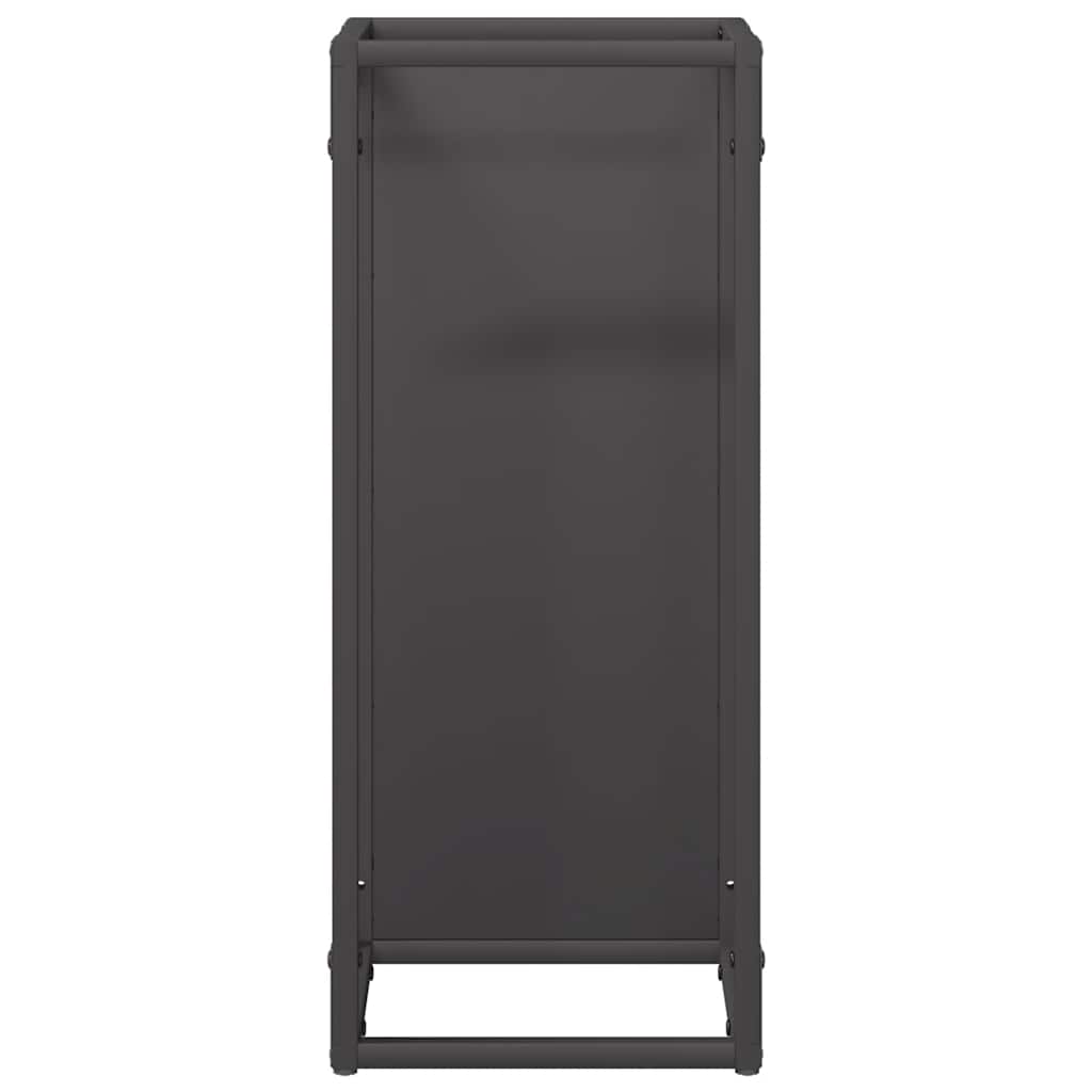 vidaXL Firewood Rack Black 25x25x60 cm Cold-rolled steel