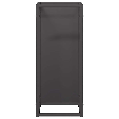 vidaXL Firewood Rack Black 25x25x60 cm Cold-rolled steel