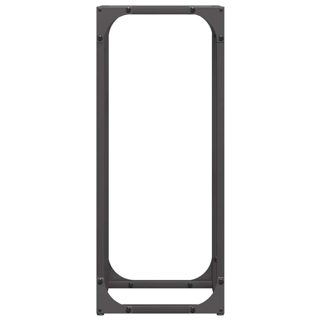 vidaXL Firewood Rack Black 25x25x60 cm Cold-rolled steel