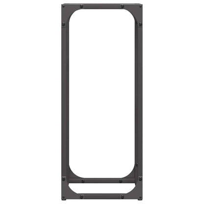 vidaXL Firewood Rack Black 25x25x60 cm Cold-rolled steel