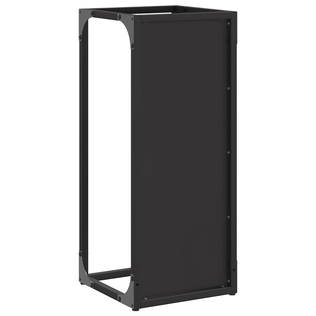 vidaXL Firewood Rack Black 25x25x60 cm Cold-rolled steel