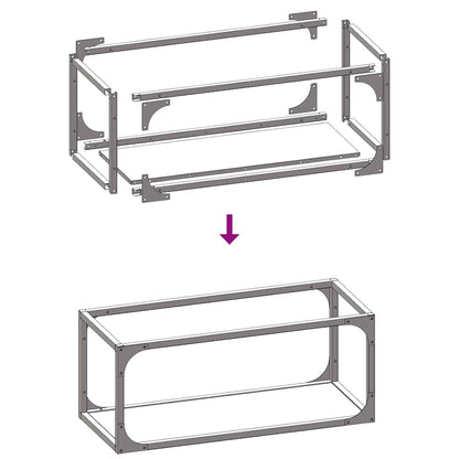 vidaXL Firewood Rack Black 25x25x60 cm Cold-rolled steel