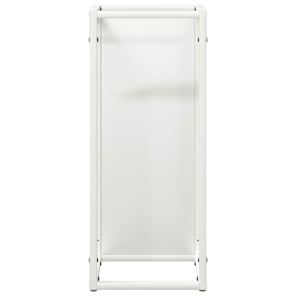 vidaXL Firewood Rack White 25x25x60 cm Cold-rolled steel