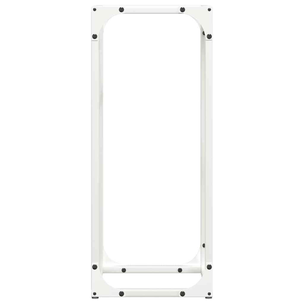 vidaXL Firewood Rack White 25x25x60 cm Cold-rolled steel