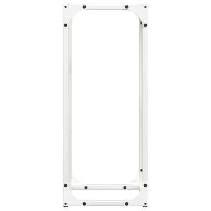 vidaXL Firewood Rack White 25x25x60 cm Cold-rolled steel