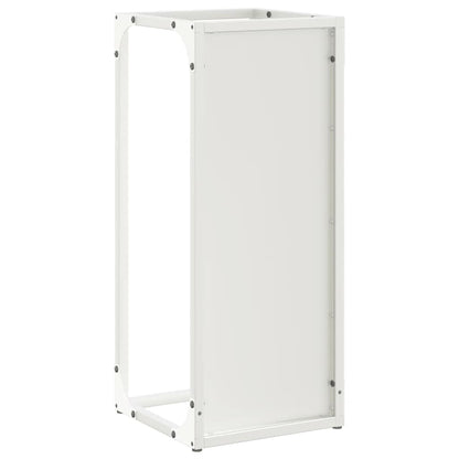 vidaXL Firewood Rack White 25x25x60 cm Cold-rolled steel
