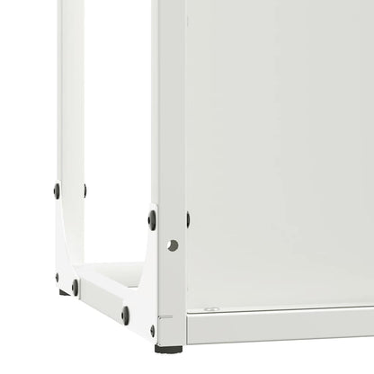 vidaXL Firewood Rack White 25x25x60 cm Cold-rolled steel