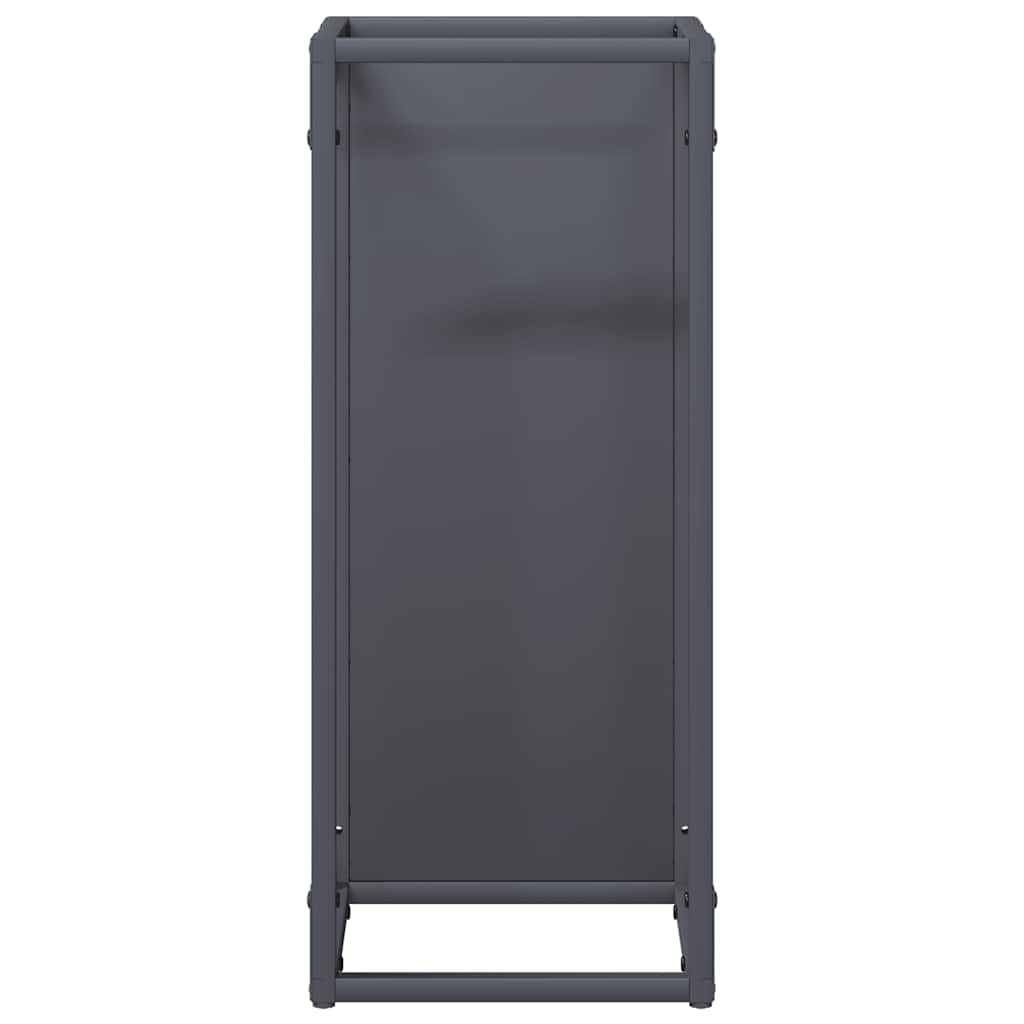 vidaXL Firewood Rack Anthracite 25x25x60 cm Cold-rolled steel
