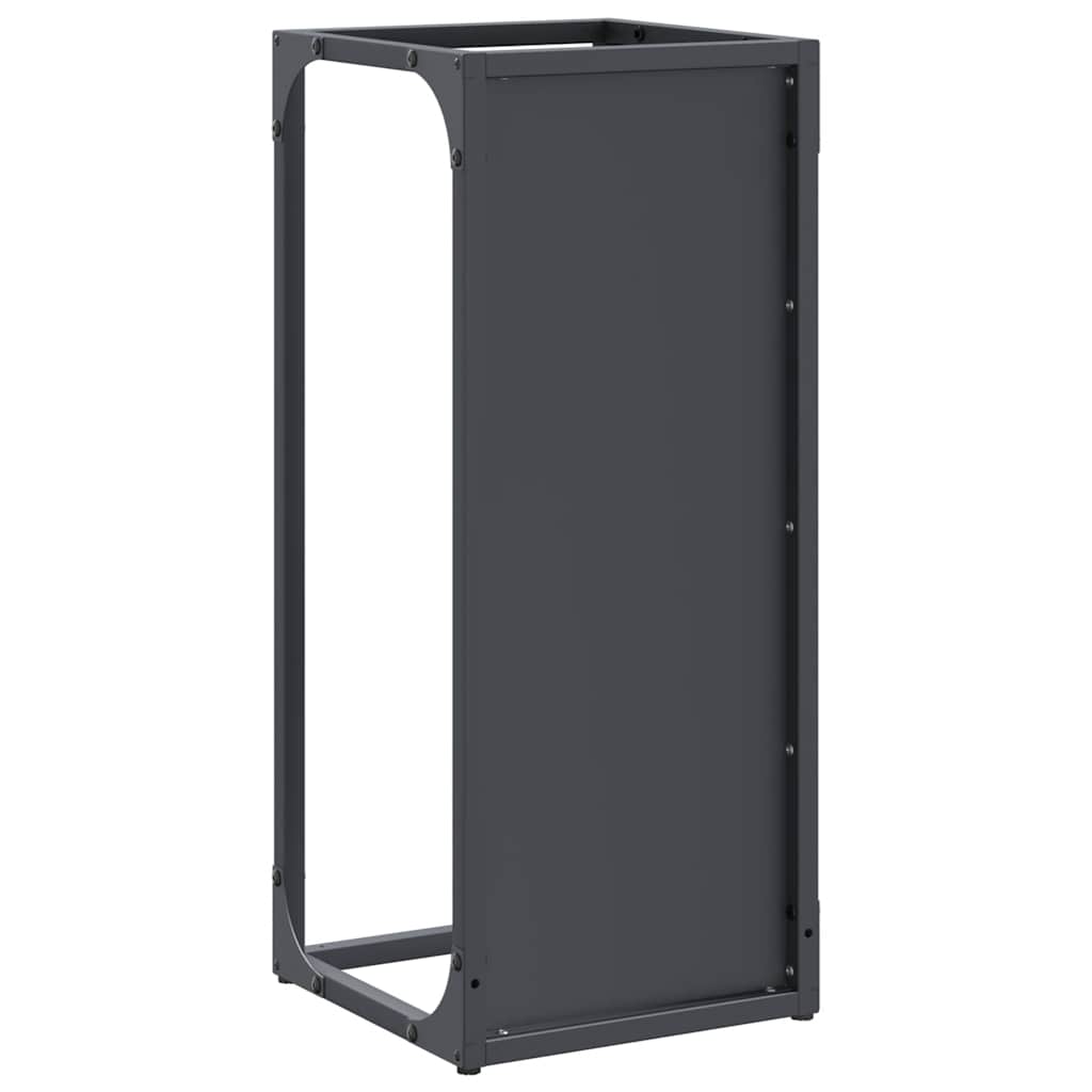 vidaXL Firewood Rack Anthracite 25x25x60 cm Cold-rolled steel