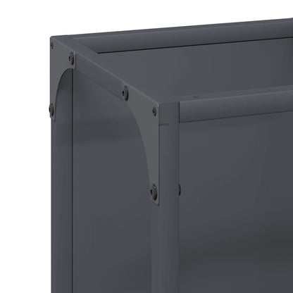vidaXL Firewood Rack Anthracite 25x25x60 cm Cold-rolled steel