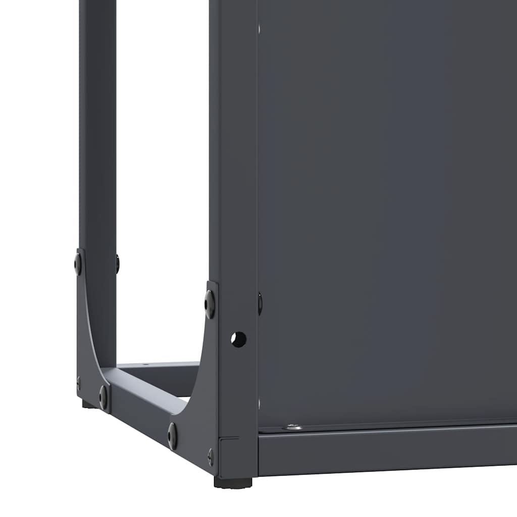 vidaXL Firewood Rack Anthracite 25x25x60 cm Cold-rolled steel