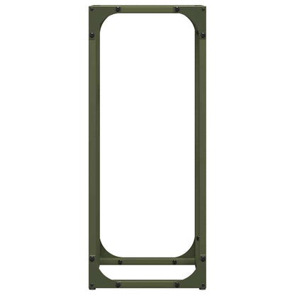 vidaXL Firewood Rack Olive Green 25x25x60 cm Cold-rolled steel