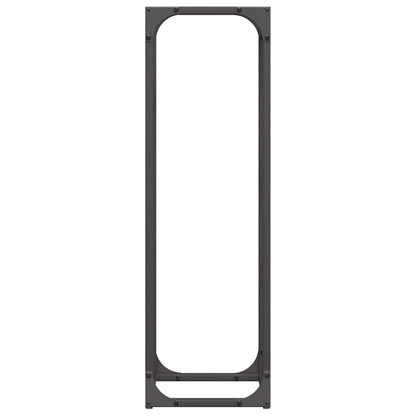 vidaXL Firewood Rack Black 25x25x80 cm Cold-rolled steel