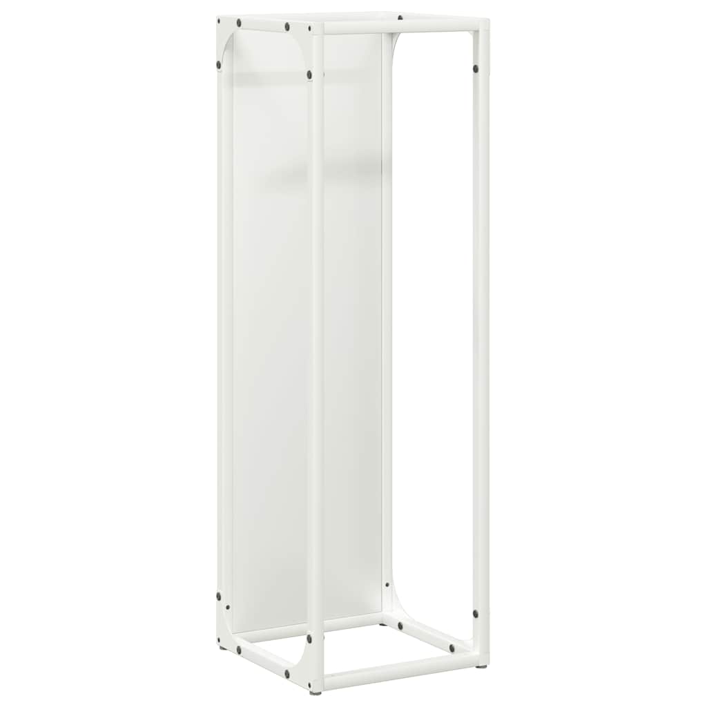 vidaXL Firewood Rack White 25x25x80 cm Cold-rolled steel