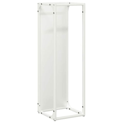 vidaXL Firewood Rack White 25x25x80 cm Cold-rolled steel