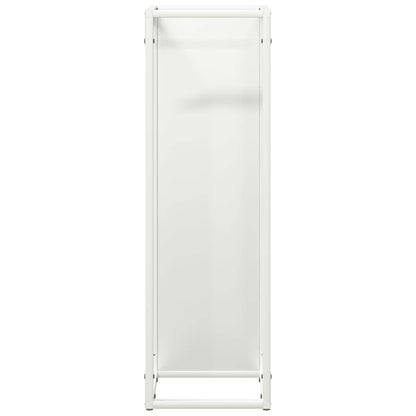 vidaXL Firewood Rack White 25x25x80 cm Cold-rolled steel