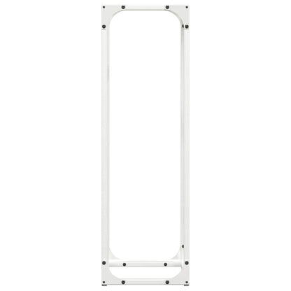 vidaXL Firewood Rack White 25x25x80 cm Cold-rolled steel