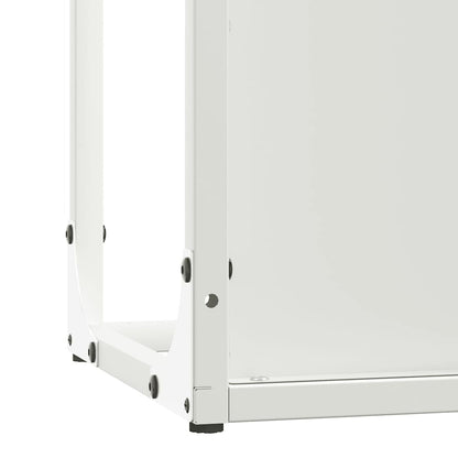 vidaXL Firewood Rack White 25x25x80 cm Cold-rolled steel