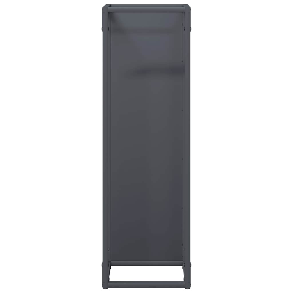 vidaXL Firewood Rack Anthracite 25x25x80 cm Cold-rolled steel