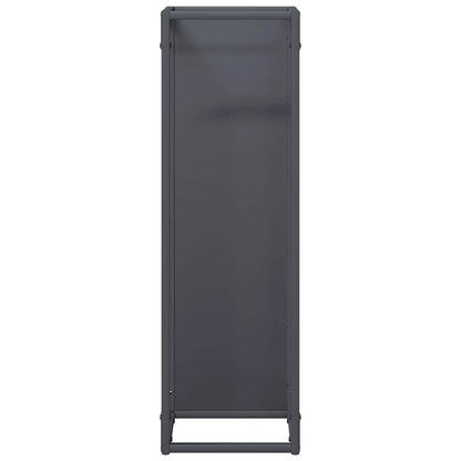 vidaXL Firewood Rack Anthracite 25x25x80 cm Cold-rolled steel