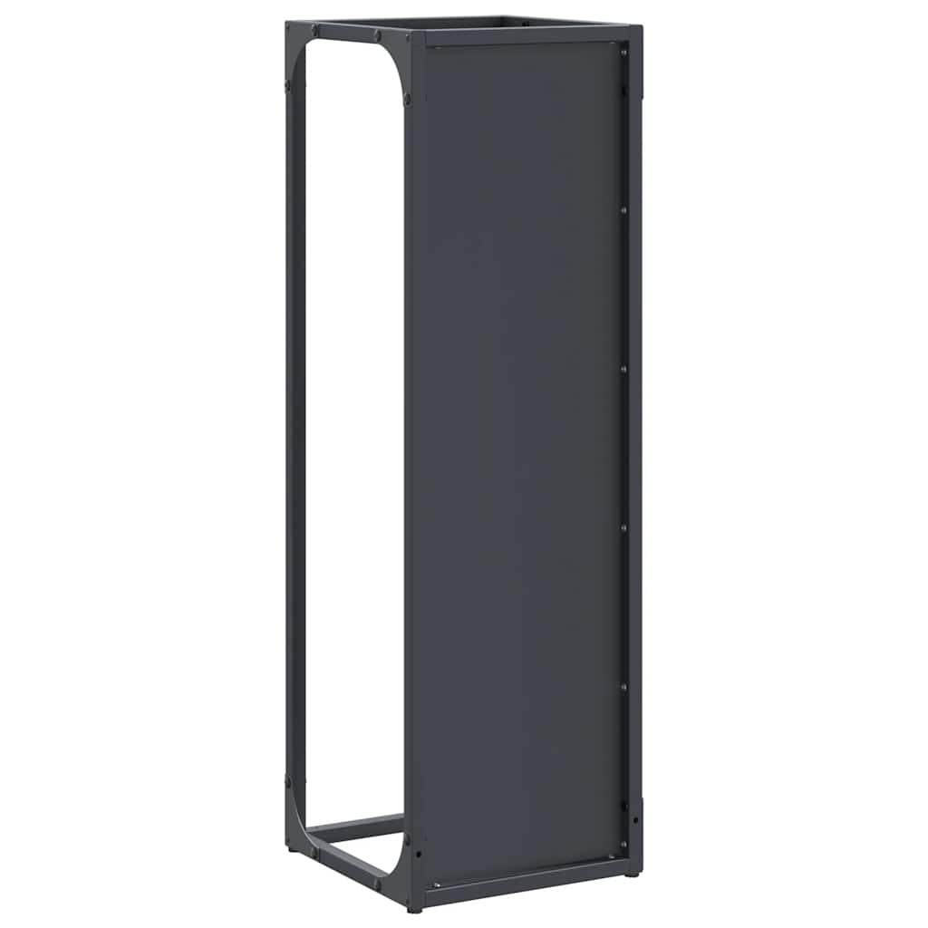 vidaXL Firewood Rack Anthracite 25x25x80 cm Cold-rolled steel