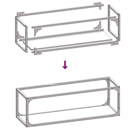 vidaXL Firewood Rack Anthracite 25x25x80 cm Cold-rolled steel