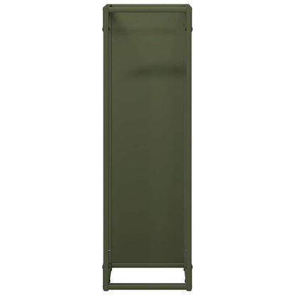 vidaXL Firewood Rack Olive Green 25x25x80 cm Cold-rolled steel