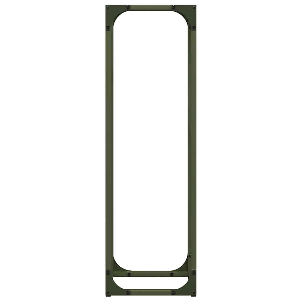vidaXL Firewood Rack Olive Green 25x25x80 cm Cold-rolled steel