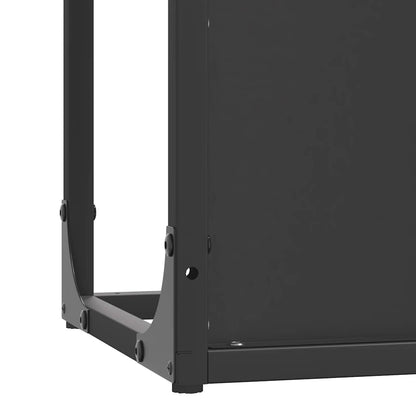 vidaXL Firewood Rack Black 25x25x100 cm Cold-rolled steel