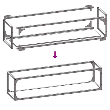 vidaXL Firewood Rack Black 25x25x100 cm Cold-rolled steel