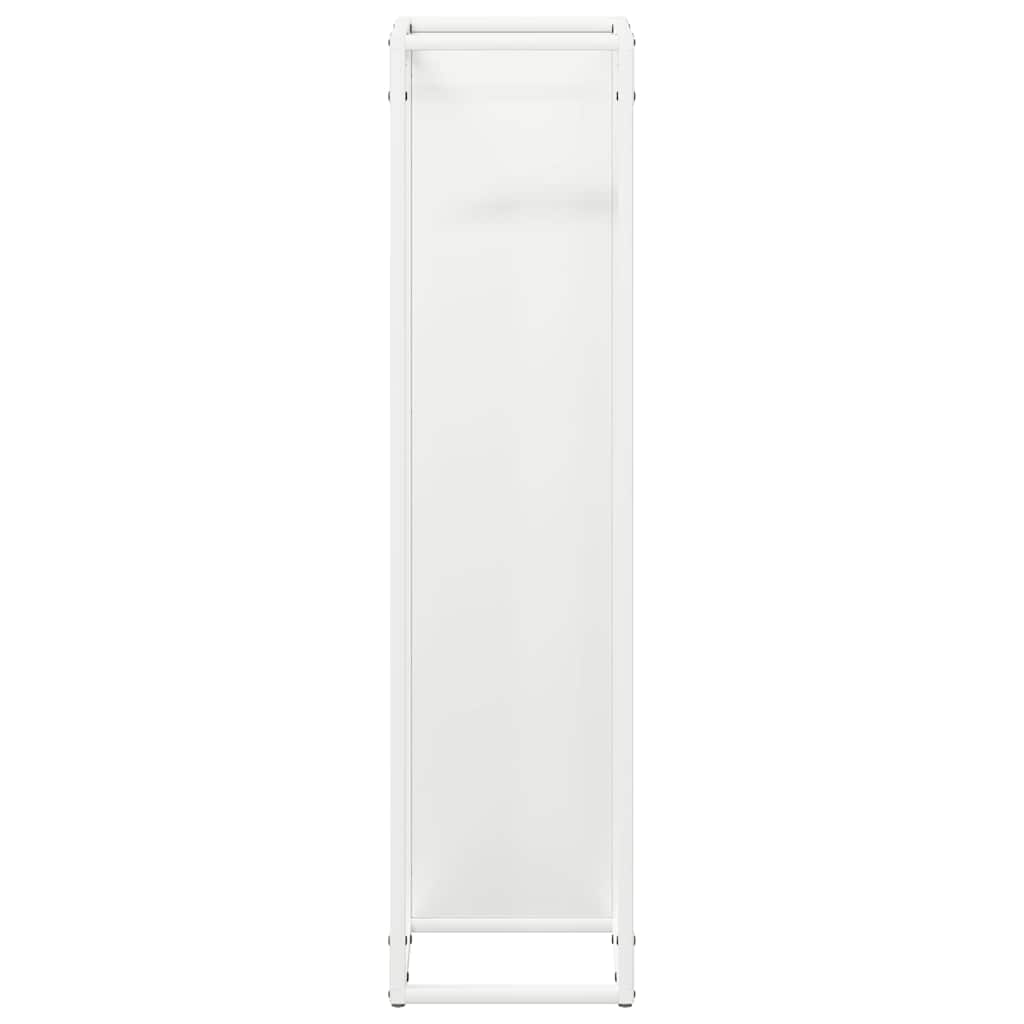 vidaXL Firewood Rack White 25x25x100 cm Cold-rolled steel