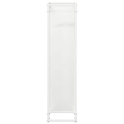 vidaXL Firewood Rack White 25x25x100 cm Cold-rolled steel