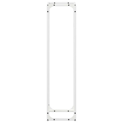 vidaXL Firewood Rack White 25x25x100 cm Cold-rolled steel