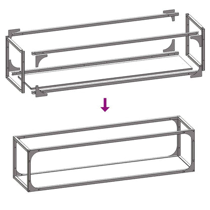 vidaXL Firewood Rack White 25x25x100 cm Cold-rolled steel